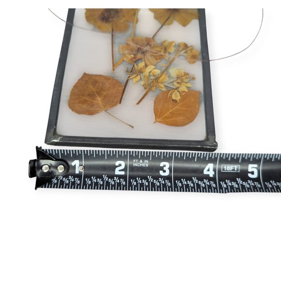 Pressed Floral Leaded Glass Frame Decor 8" x 4" x 1.4" - Picture 13 of 14